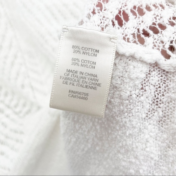 Rebecca Taylor Back Split Open Knit Womens Sweater White Size Small Long Sleeve - Picture 10 of 13